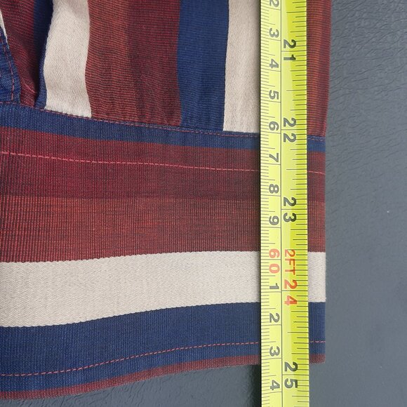 PRIVATE STOCK by HATHAWAY SZ L Striped Long Sleeve Button Up Men's Shirt - Picture 13 of 15